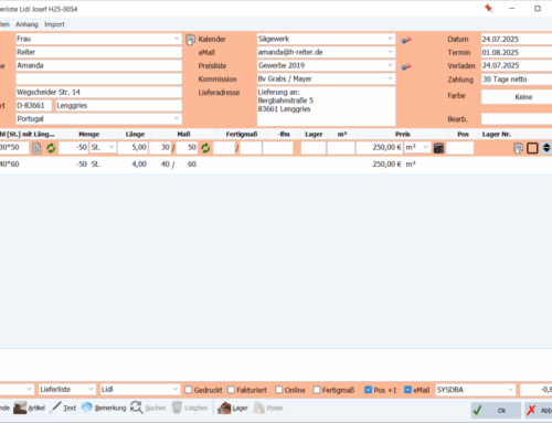 Lieferlisten Editor
